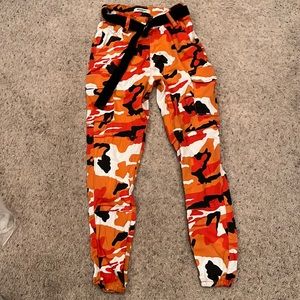 American Bazi Orange Camo Cargo Pants